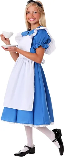 Vista 9 de Disfraz de lujo de Alicia en el país de las maravillas para niños, azul, blanco