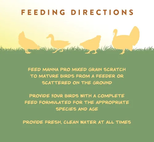 Vista 7 de Manna Pro Ultimate Chicken Scratch Feed, Alimento de Grano Nutritivo Rico en Nutrientes para Pollos y Aves de Corral, Mezcla Natural Multigrano