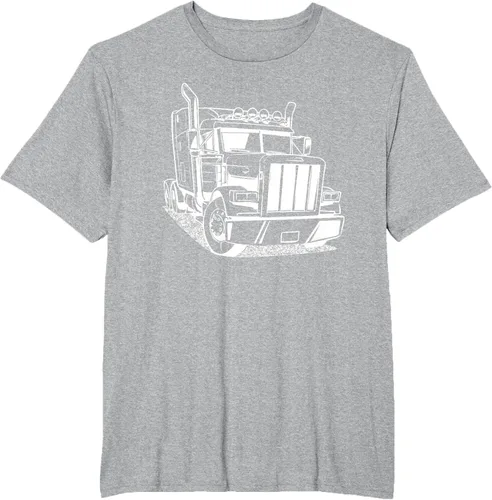 Vista 74 de Diesel Big Rig 18 Wheeler - Camiseta de camionero para camionero, Negro, S