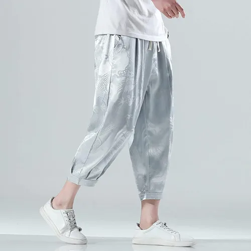 Vista 2 de Pantalones de vestir elásticos para hombre, pantalones de correr ajustados con cremallera, pantalones deportivos para hombres altos, los mejores