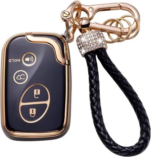 Vista 18 de Gematay - Funda para llavero Cadillac, carcasa protectora compatible con Escalade CTS SRX XT5 ATS CT6 5 botones llave remota Smart Key Protector