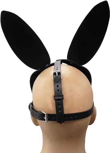 Vista 5 de Máscara de cuero para mujer, disfraz de gato de conejo, zorro, máscara de medio rostro de animal, cosplay, fiesta de Halloween, mujeres y mujeres