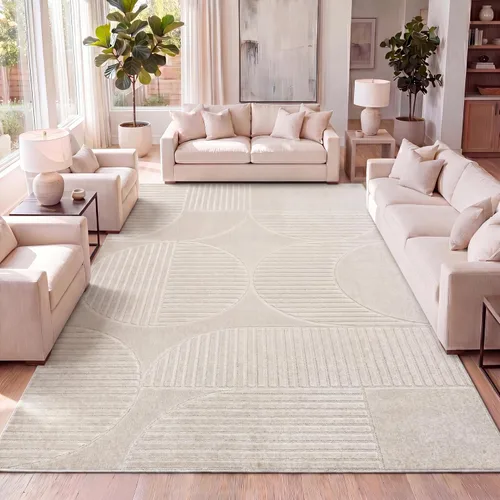 Vista 7 de JONATHAN Y Nordby - Alfombra de tiras arqueadas de alto a bajo, para interiores y exteriores, 2x8, Beige/Crema, para patio, patio trasero, sala