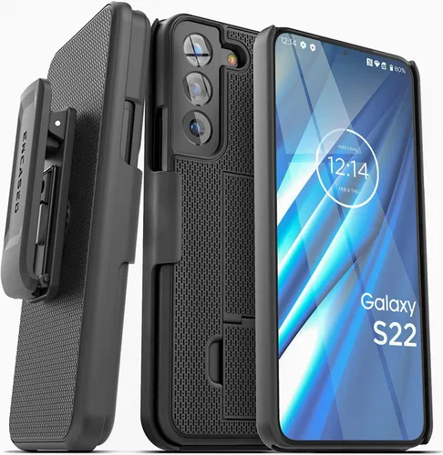 Vista 16 de Encased DuraClip - Funda para Samsung Galaxy S21 con clip para cinturón (2021), funda delgada con funda, color negro