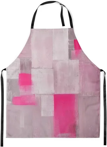 Vista 41 de jejeloiu Delantal de lunares rojos y blancos para mujeres y hombres, de 26 x 31 pulgadas, diseño retro de lunares