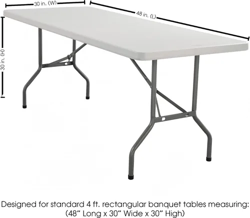 Vista 2 de Paquete de 2 manteles de mesa elásticos de elastano para mesas rectangulares de 4 pies, mantel ajustable de 48 pulgadas de largo x 30 pulgadas