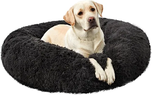 Vista 15 de ANWA - Cama redonda para perro mediano, lavable, cama tipo dona para perro grande, cómoda, acogedora y relajante