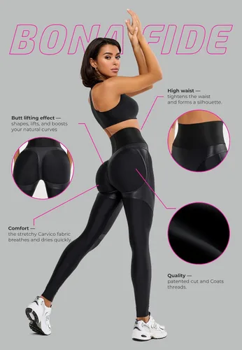 Vista 6 de Bona Fide Leggings de Levantamiento de Glúteos para Mujeres - Leggings de Glúteos Fruncidos de Cintura Alta con Control de Abdomen - Pantalones