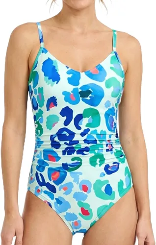 Vista 11 de CUPSHE Trajes de baño de una pieza con cuello en V para mujer Beige/Floral