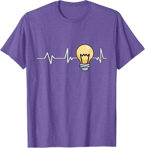 Vista 6 de Bombilla Heartbeat bombilla regalo bombilla bombilla camiseta Negro