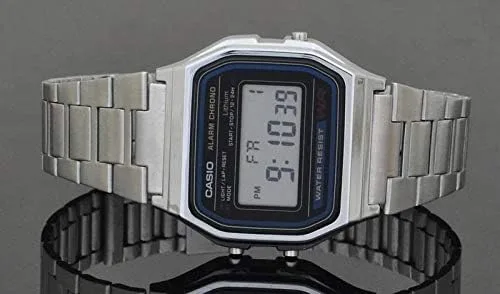 Vista 5 de Casio A158WA-1DF Unisex Reloj de pulsera de cuarzo