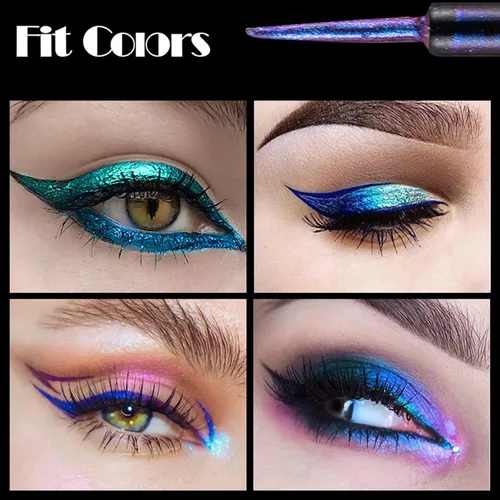Vista 4 de 6 colores Chameleon Liquid Eyeshadow Metallic Glitter Shimmer Eye Shadow Set de Sombras de Ojos Multicromo de larga duración Impermeable Set