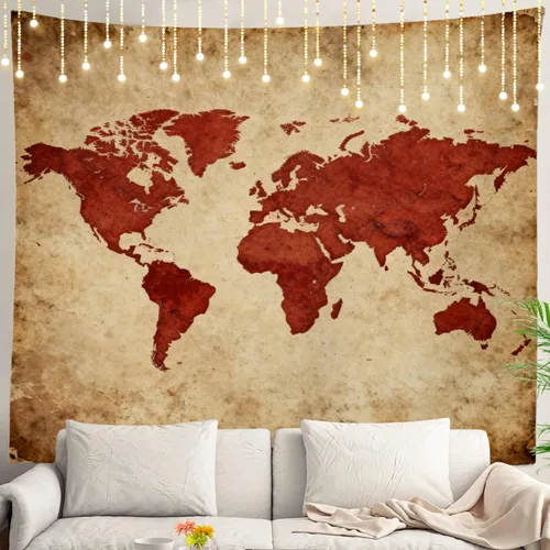 Vista 105 de Shrahala Tapiz de pared de hojas de arce otoñal, hojas rojas llameantes, fondo negro, tapiz grande para colgar en la pared, tapiz decorativo