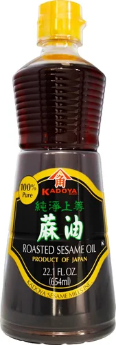 Vista 4 de Kadoya Aceite de sésamo puro, 11 onzas líquidas
