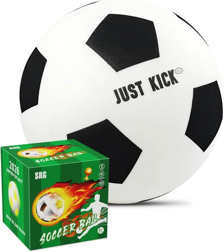 Vista 11 de Pelota de fútbol de espuma silenciosa SRG – Pelota de casa sin aire para entrenamiento silencioso, diseño de espuma suave y duradera, de uso