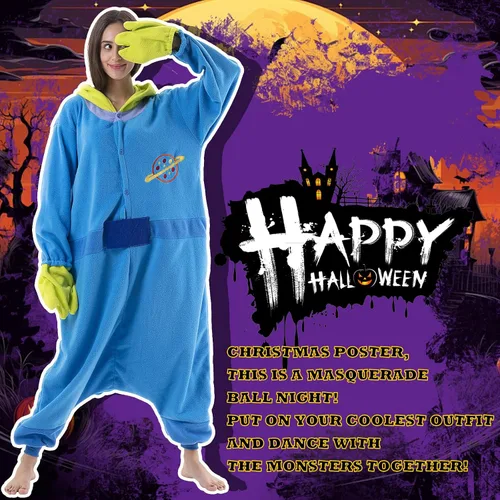 Vista 2 de Beauty Shine - Mameluco unisex para adultos, disfraz de personaje de caricaturas para cosplay, Halloween, Navidad, ropa para dormir o estar en casa