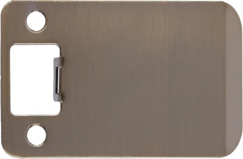 Vista 12 de Placa de impacto de esquina redonda con reborde extendido, 2-1/4" x 1-1/2", (2" de longitud total), latón antiguo de Stone Harbor Hardware