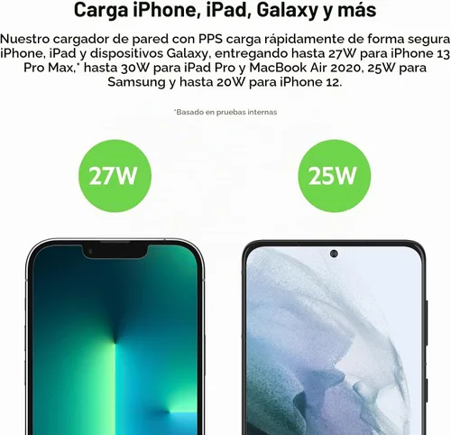 Vista 2 de Belkin Bloque de cargador USB C compacto de 30 W, carga rápida para viajes