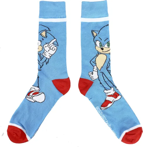 Vista 3 de Bioworld Sonic the Hedgehog Athletic Crew Socks for Men