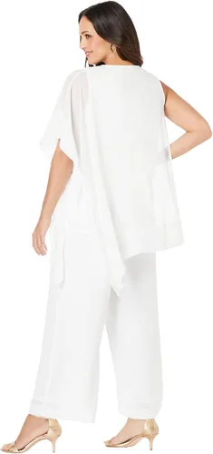Vista 3 de Jessica London - Conjunto de pantalones para mujer (talla grande, 2 unidades)