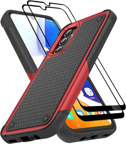 Vista 11 de Jeylly Funda compatible con Samsung Galaxy A12, Samsung Galaxy A12 con protector de pantalla de vidrio templado, protección contra caídas de grado