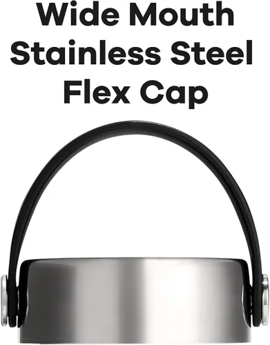 Vista 2 de Tapas de Hidro Flask – Tapa de repuesto con tapón flexible para botellas de agua de boca ancha, de acero inoxidable