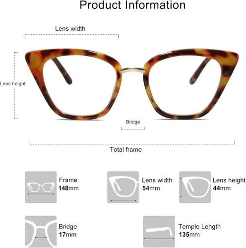 Vista 3 de SOJOS Cateye Anti Blue Light Blocking Glasses Women Computer Eyeglasses SJ5051