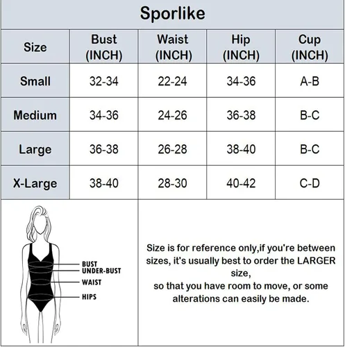 Vista 2 de SPORLIKE Traje de baño de cintura alta para mujer con tirantes de volantes