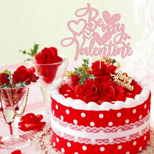 Vista 120 de Ephlyn 24 adornos para cupcakes con purpurina para el día de San Valentín, dulce amor, corazón, día de San Valentín, decoración para cupcakes