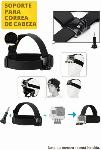 Vista 3 de Soporte de correa para la cabeza para todas las cámaras GoPro Hero + un paño de microfibra eCostConnection