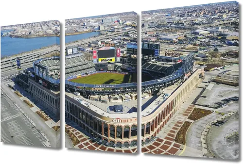 Vista 108 de TUMOVO Arte de pared en lienzo para estadio deportivo, arte de pared de campo Wrigley en Chicago, pinturas de Chicago, impresiones sobre lienzo