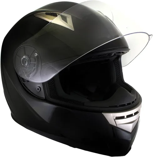 Vista 9 de Milwaukee Helmets H510 Casco de motocicleta de cara completa 'Chit-Chat' negro brillante con intercomunicador, altavoz y micrófono integrados