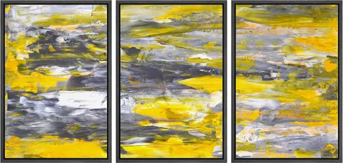 Vista 364 de wall26 Lienzo enmarcado para pared, juego de arte de acuarela pastel, paisaje rural, ilustraciones con formas abstractas, arte moderno, decorativo