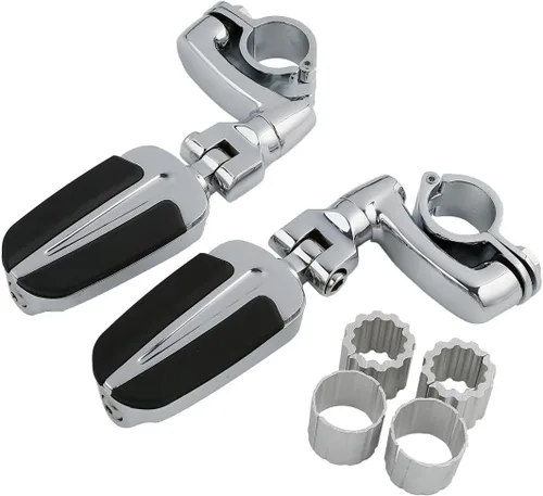 Vista 43 de TCT-MOTORPARTS Soportes de clavijas de pie de barra de carretera negro para Harley Touring 22/25/32/1.378 in