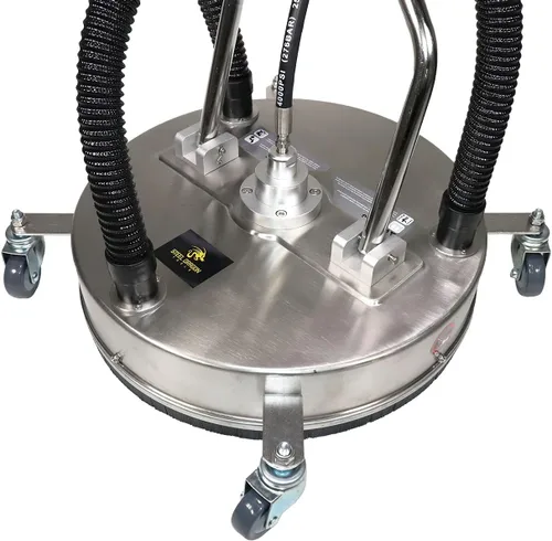 Vista 5 de Limpiador de superficies de acero inoxidable de 21 pulgadas con puerto de vacío, ruedas y accesorio para lavadora a presión de varilla 4000 PSI, 12