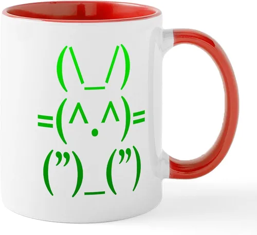 Vista 82 de CafePress Ascii - Taza de café de cerámica, taza de té, 11 onzas
