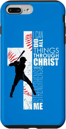 Vista 12 de Blue Christian Baseball Gifts Teen Boys Cross Bible Phone Case para iPhone 17