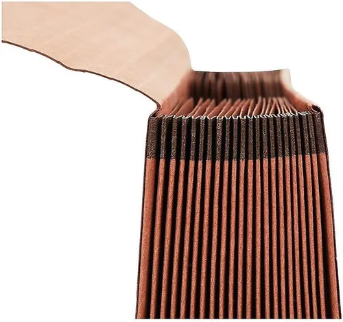 Vista 4 de Staples Archivo expandible resistente, índice A-Z, tamaño carta, cuerda roja marrón duradera con cierre de solapa Durable brown construction with