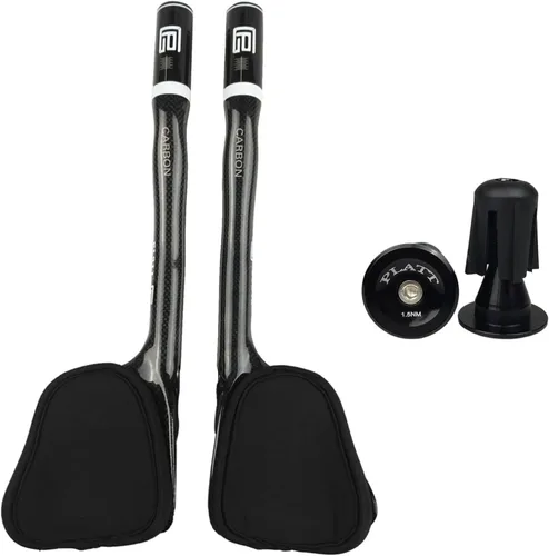 Vista 8 de PLATT Manillar TT de carbono para bicicleta, barras aero para triatlón, barras de descanso para ciclismo, para bicicleta de montaña y bicicleta