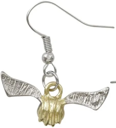 Vista 2 de Harry Potter Pendientes Snitch de Oro, Metal
