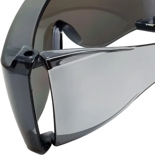 Vista 6 de Calabria 3000 Gafas de Seguridad de Ajuste Grande que se Colocan Sobre Anteojos Recetados Color Azul para Hombres y Mujeres Envolventes Tintadas