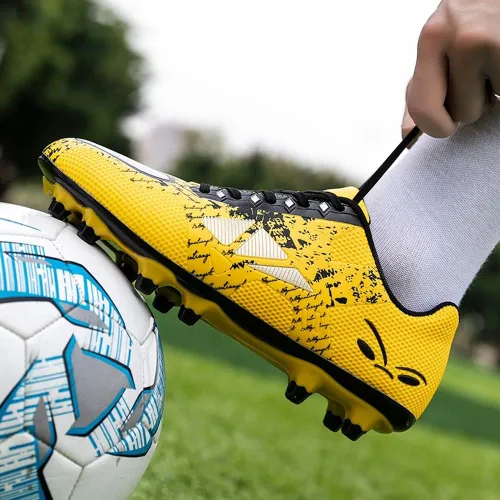 Vista 6 de VAXAV Tenis unisex con tachuelas largas, zapatos de fútbol FG