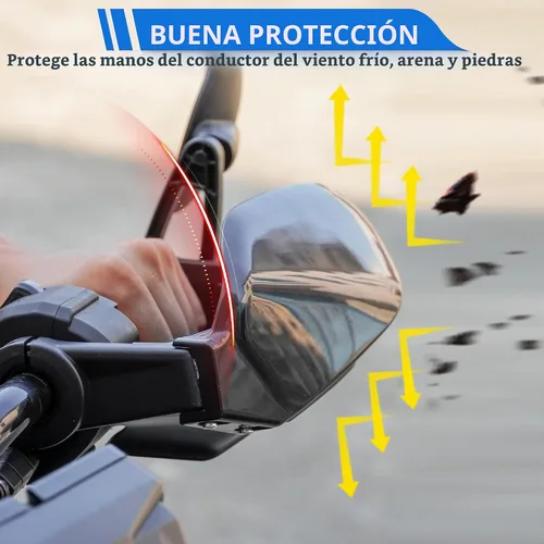 Vista 5 de Deflectores de mano y deflector de viento para todos los modelos de Can Am Ryker, protectores de mano negros y deflector de aire para accesorios