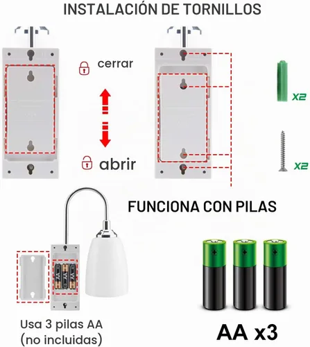 Vista 3 de HONWELL Lámpara de pared LED que funciona con pilas, apliques de pared para interiores, inalámbrico, multicolor, para iluminación de habitación