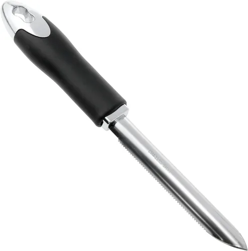 Vista 2 de Extractor de núcleo de melón de acero inoxidable resistente Descorazonador de pimienta con diente Adecuado para quitar el extractor de núcleo