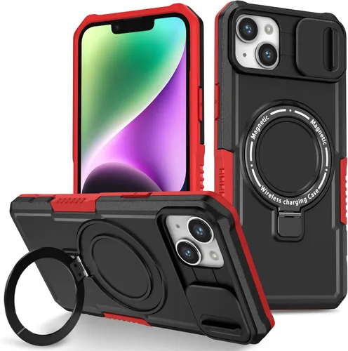 Vista 83 de Funda magnética para iPhone 11, soporte de anillo con ventana corrediza, funda protectora mate a prueba de golpes para iPhone 11 6.1, fundas
