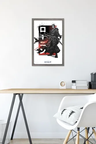 Vista 6 de Trends International Star Wars: Visions - Póster de pared de sable, 14.72 x 22.37 pulgadas, versión enmarcada de madera de granero