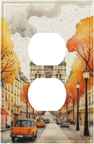 Vista 82 de Cubiertas de Interruptor de Luz Artísticas Decorativas Boho Figura Abstracta Interruptor de Pared Único Placa de Interruptor Decorativo Placa