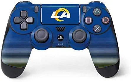 Vista 7 de Los Angeles Rams NFL PS4 Pro/slim driver Piel – Los Angeles Rams Blanco y Negro