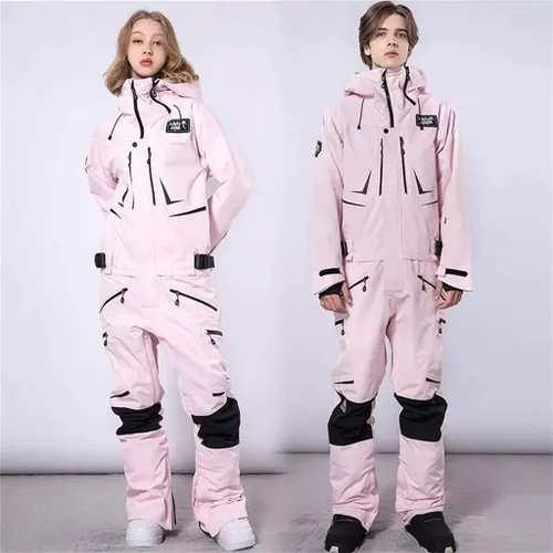 Vista 3 de SJYDQ - Trajes de nieve cálidos para hombre, trajes de nieve para mujer, trajes de snowboard, trajes de esquí a prueba de nieve, trajes de esquí